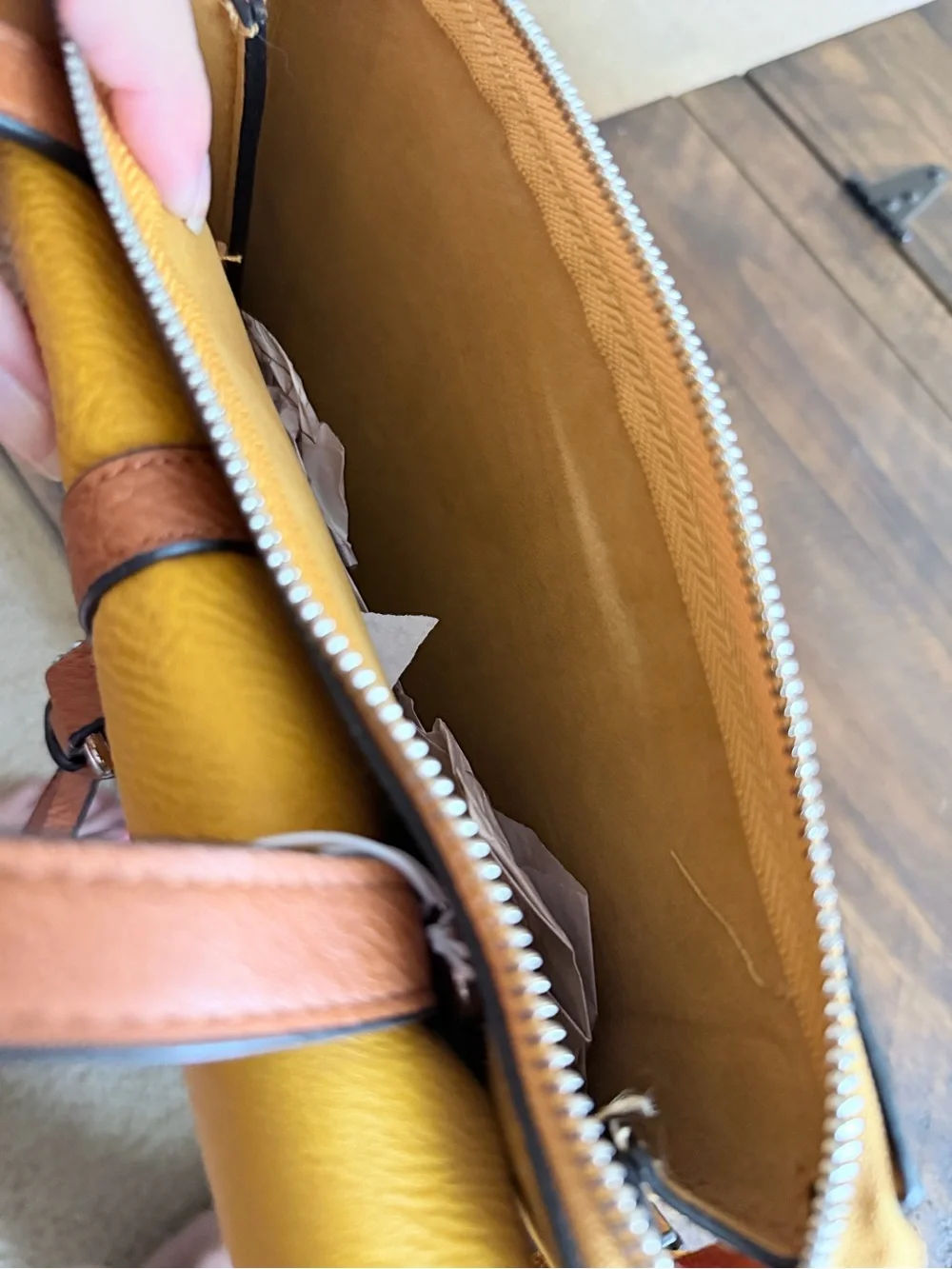 Stylish Mustard Top-Handle with Shoulder Strap. Women's Handbag NWT
